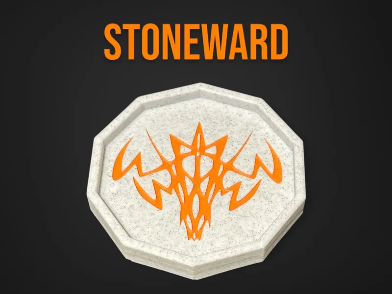 Stoneward Glyph Coaster - Stormlight Archive