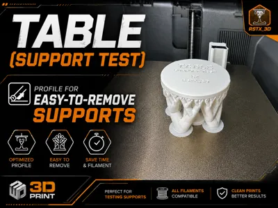 Table support test+Easy to remove support profile