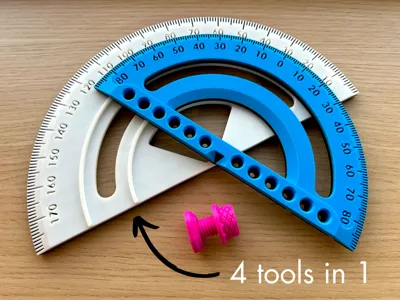 Dual Protractor - Free 3D Print Model - MakerWorld