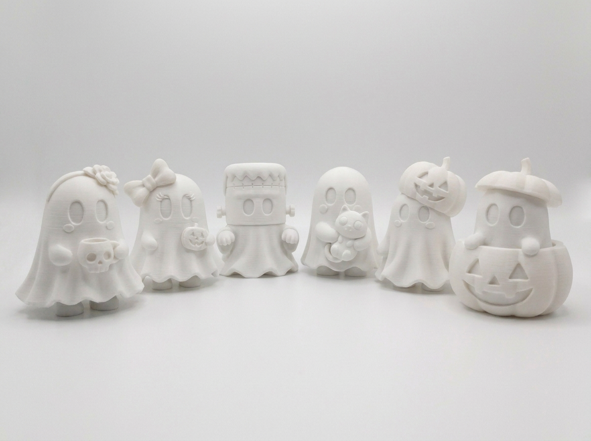 Mini Ghost Set – 6 Cute Halloween Figures - 1