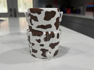 Moo Cow Print_Can_Koozie