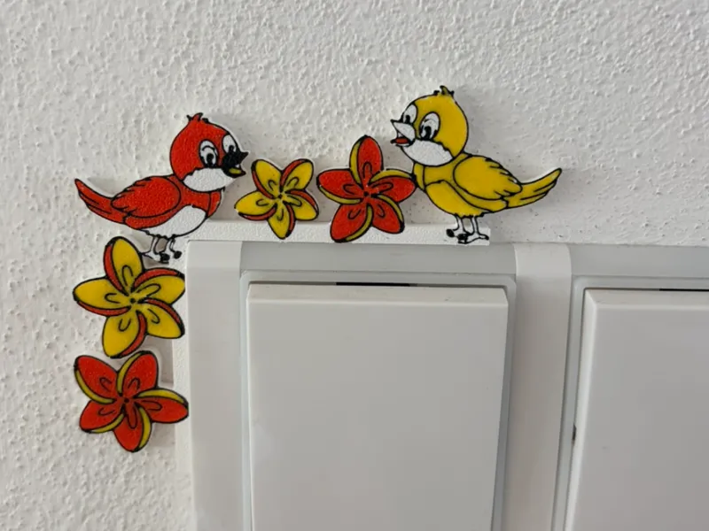 Spring decoration for light switch (brid)