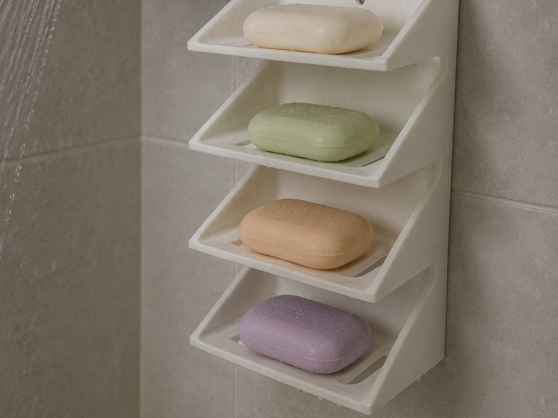 Shower Soap Organizer 4-Tier Space-Saving