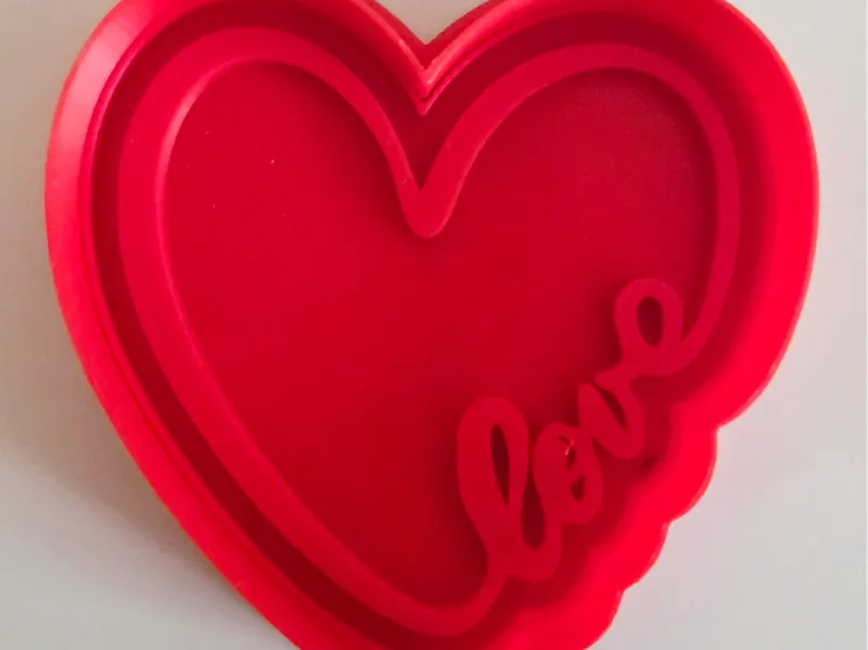 Love Heart Cookie Cutter & Stamp