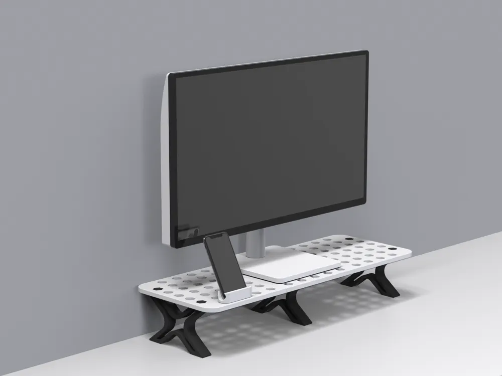 Modular, Expandable, & Customizable Monitor Riser - Free 3D Print Model ...