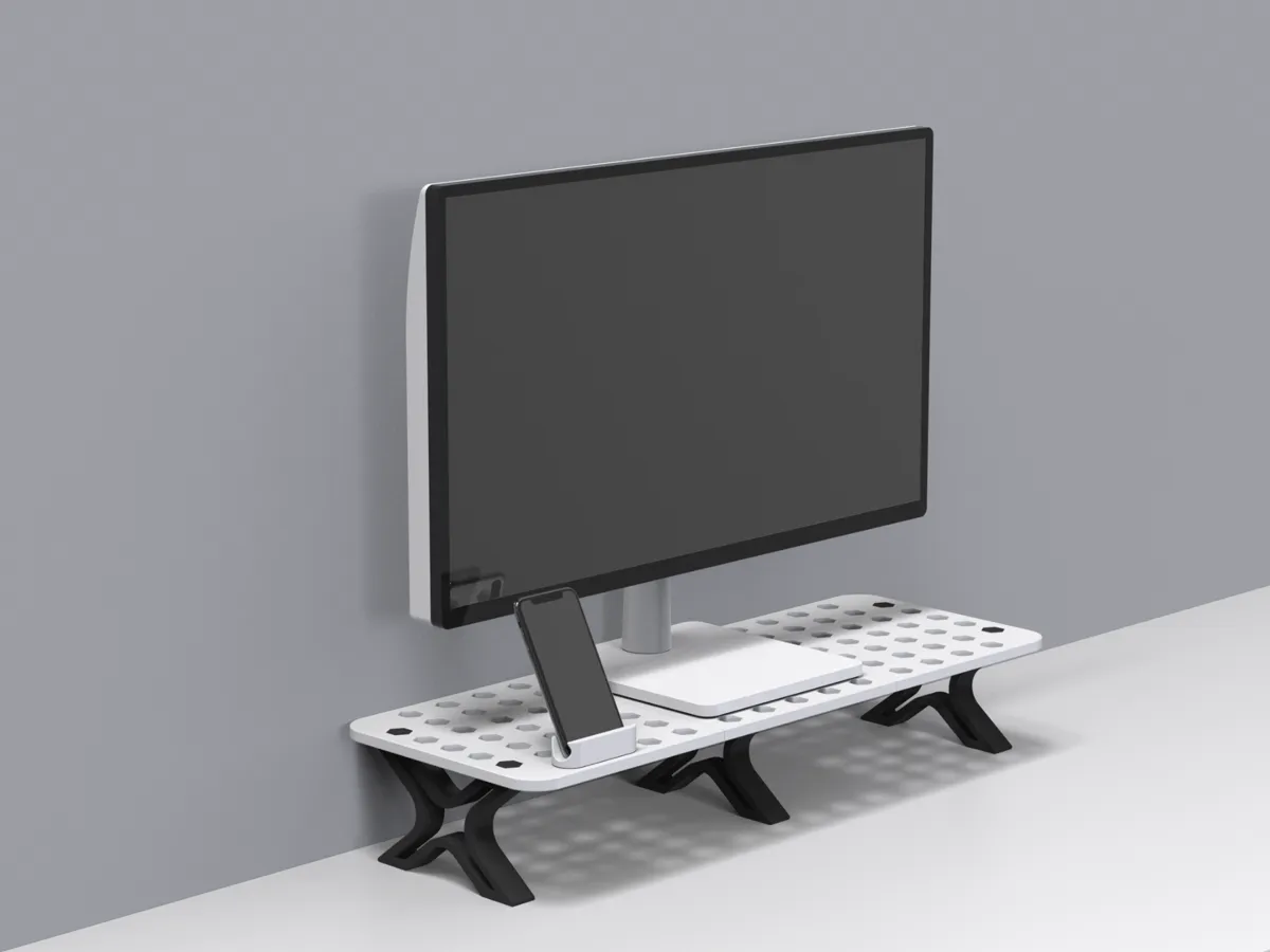 Modular, Expandable, & Customizable Monitor Riser - Free 3D Print Model ...