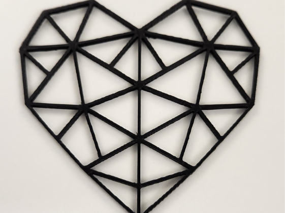 Herz  geometrisch modern Love Deko Wand und Stand