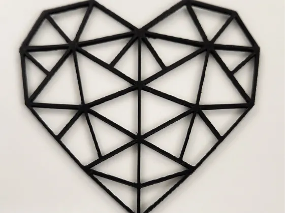 Herz  geometrisch modern Love Deko Wand und Stand