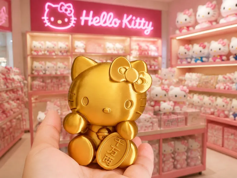Hello Kitty千万两招财猫摆件