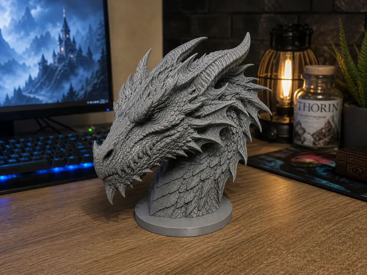 Tête de dragon décorative