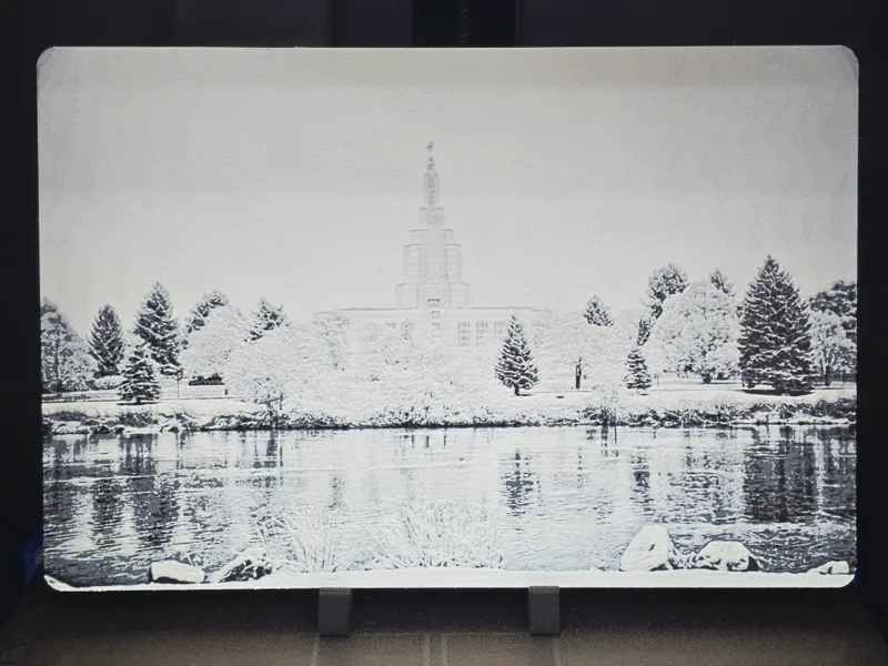 Idaho Falls Temple Winter HueForge