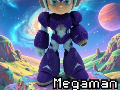 ARTICULATED MEGAMAN -NO SUPPORT - PRINT IN PLACE 