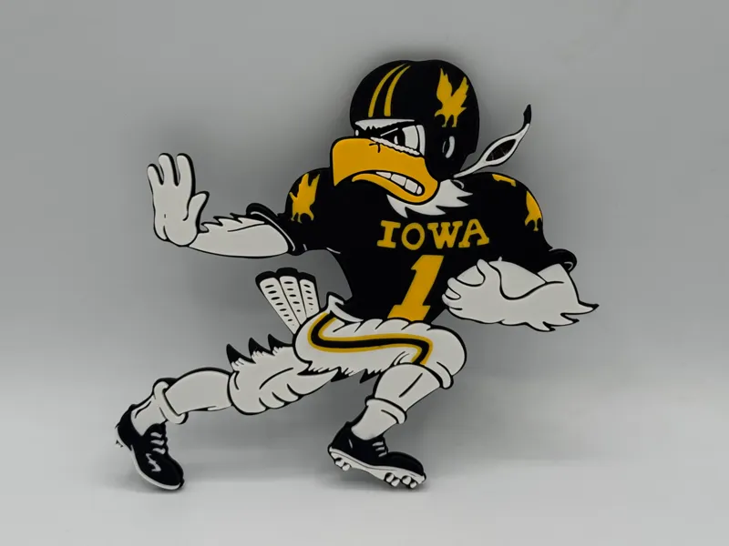 IOWA FOOTBALL RETRO HERKY LOGO