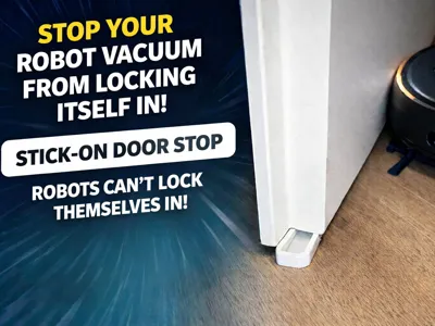 Robot Vacuum Door Stop Mini with Stick On Holder
