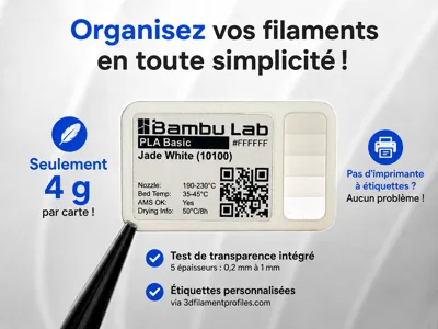 Filament card 4 g + transparency test