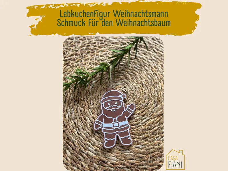 Lebkuchen Weihnachtsmann Anhänger – Deko