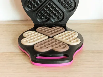 Heart Waffle Iron Toy for Play Kitchen