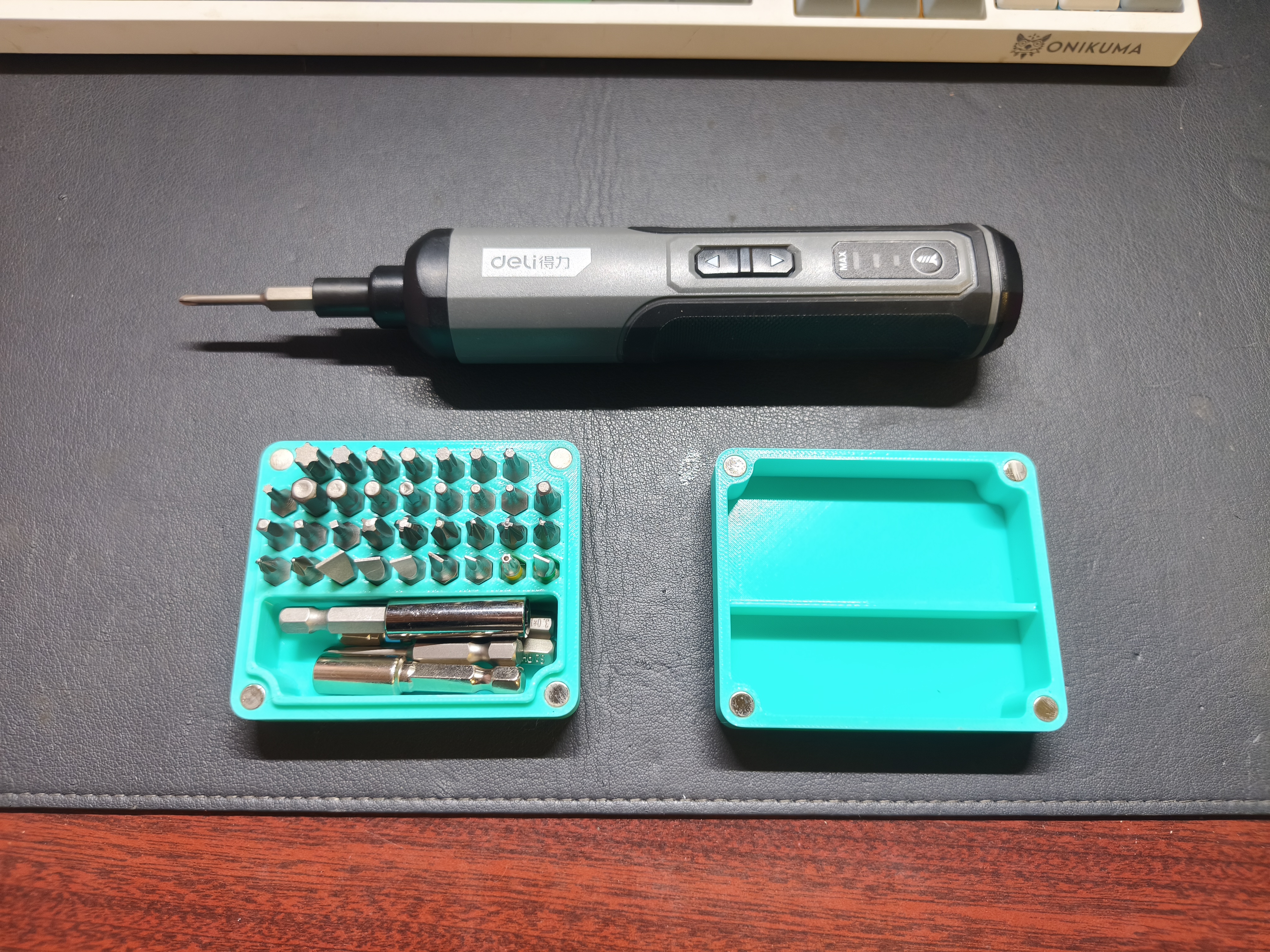 Miniatura 2 do modelo 3D 方便携带的电动螺丝刀批头收纳盒，磁吸批头收纳盒