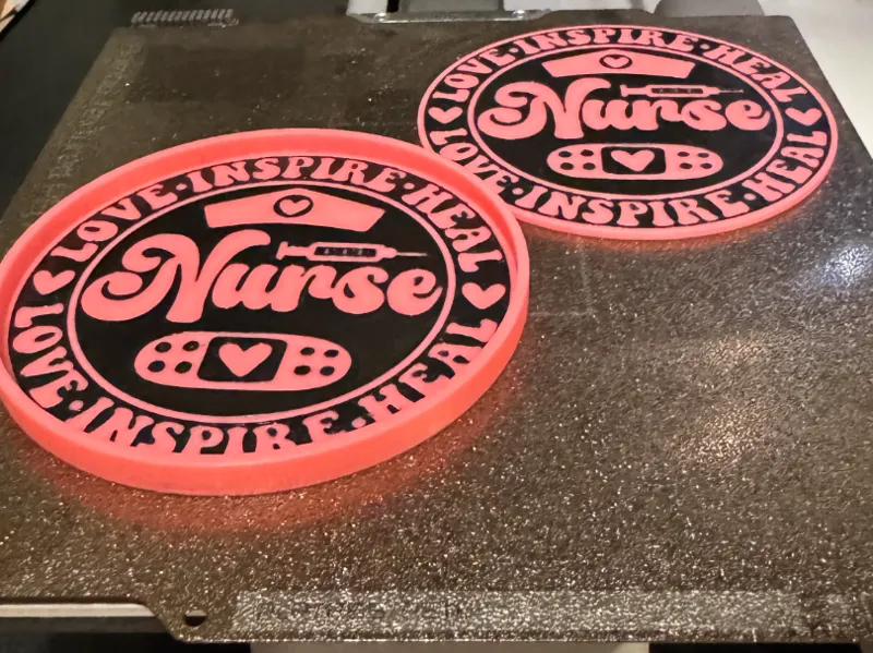 Nurse Coaster - Love Inspire Heal with ridges