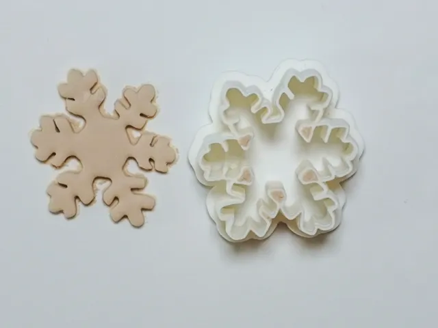 Christmas Snowflake Polymer Clay Cutter Earrings