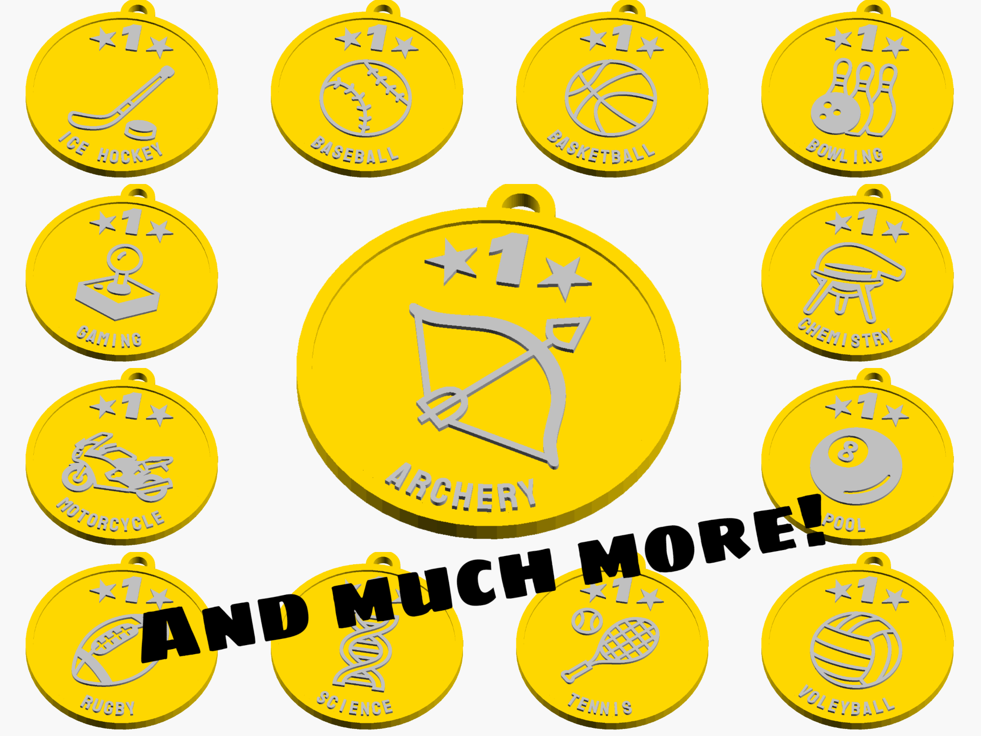 Medal - Multicolor, Fully customizable