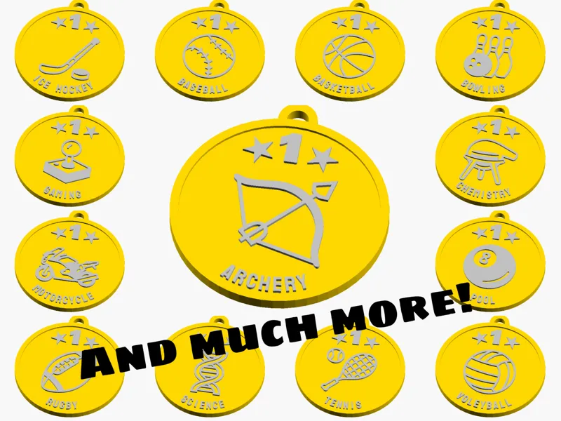 Medal - Multicolor, Fully customizable