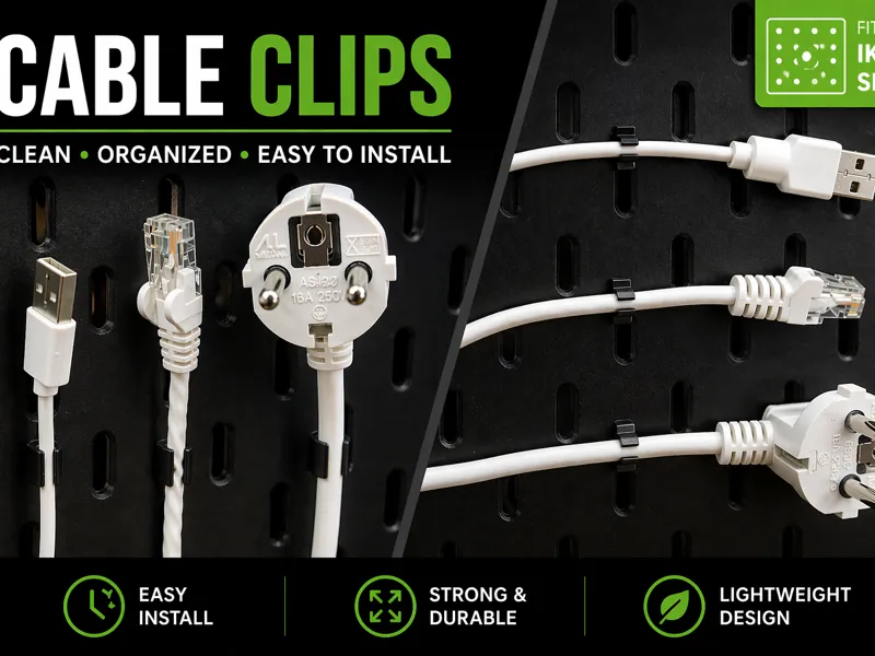 IKEA SKADIS Cable Clips – Wire Management(4,6,8mm)