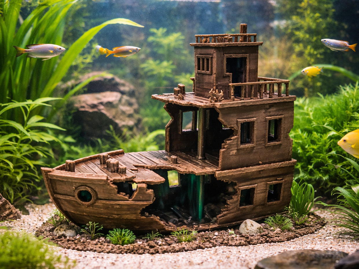 Aquarium Schiffswrack – Deko Höhle für Fische