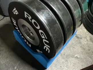 Rogue Dumbbell Bumper Plate Holder - 15 lb plates