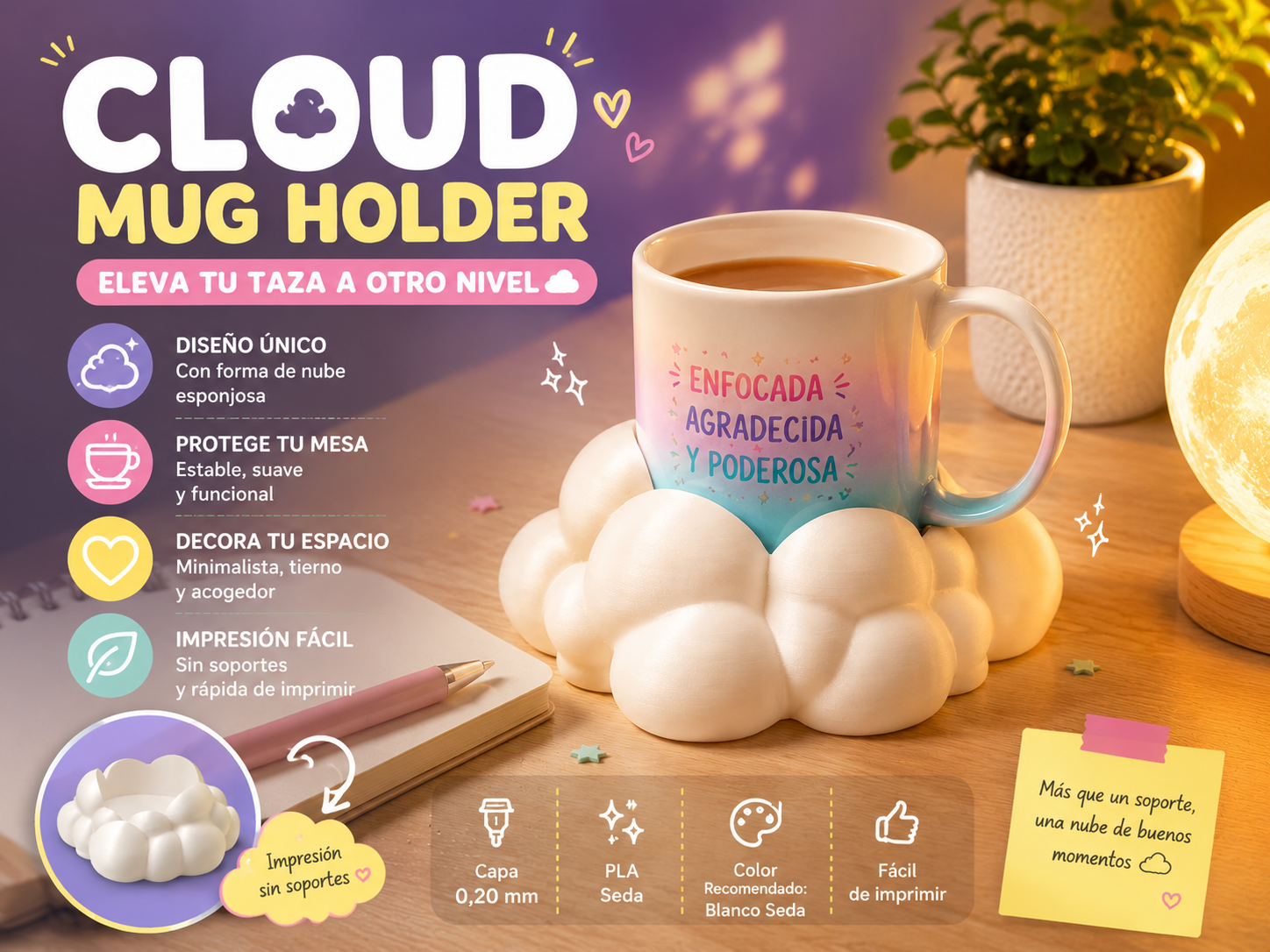 Cloud Mug Holder  | Tu taza en una nube
