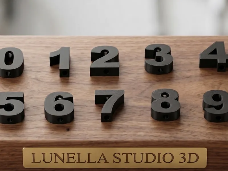 Números 0-9 para Llaveros - Lunella Studio 3D