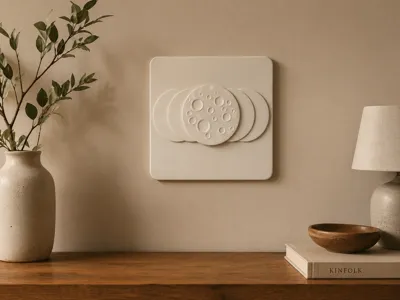Moon Phase Relief Wall Art