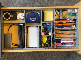 Modular drawer organizer (grid-based)