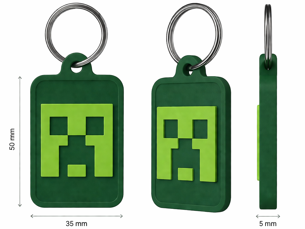 Minecraft Keychain - Creeper (only 9g)
