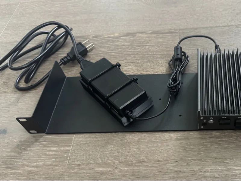 Protectli VP2420 Power Brick Cradle 1U Shelf Mount