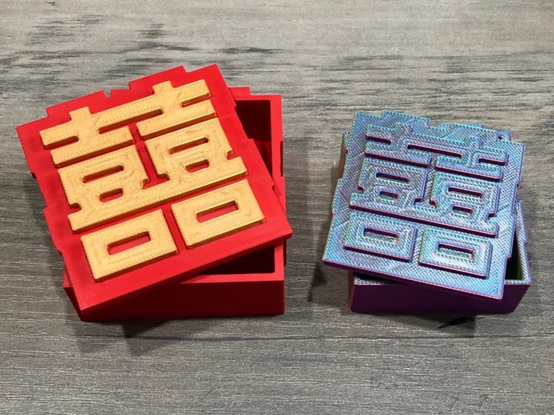 Double Happiness Chinese Trinket Box