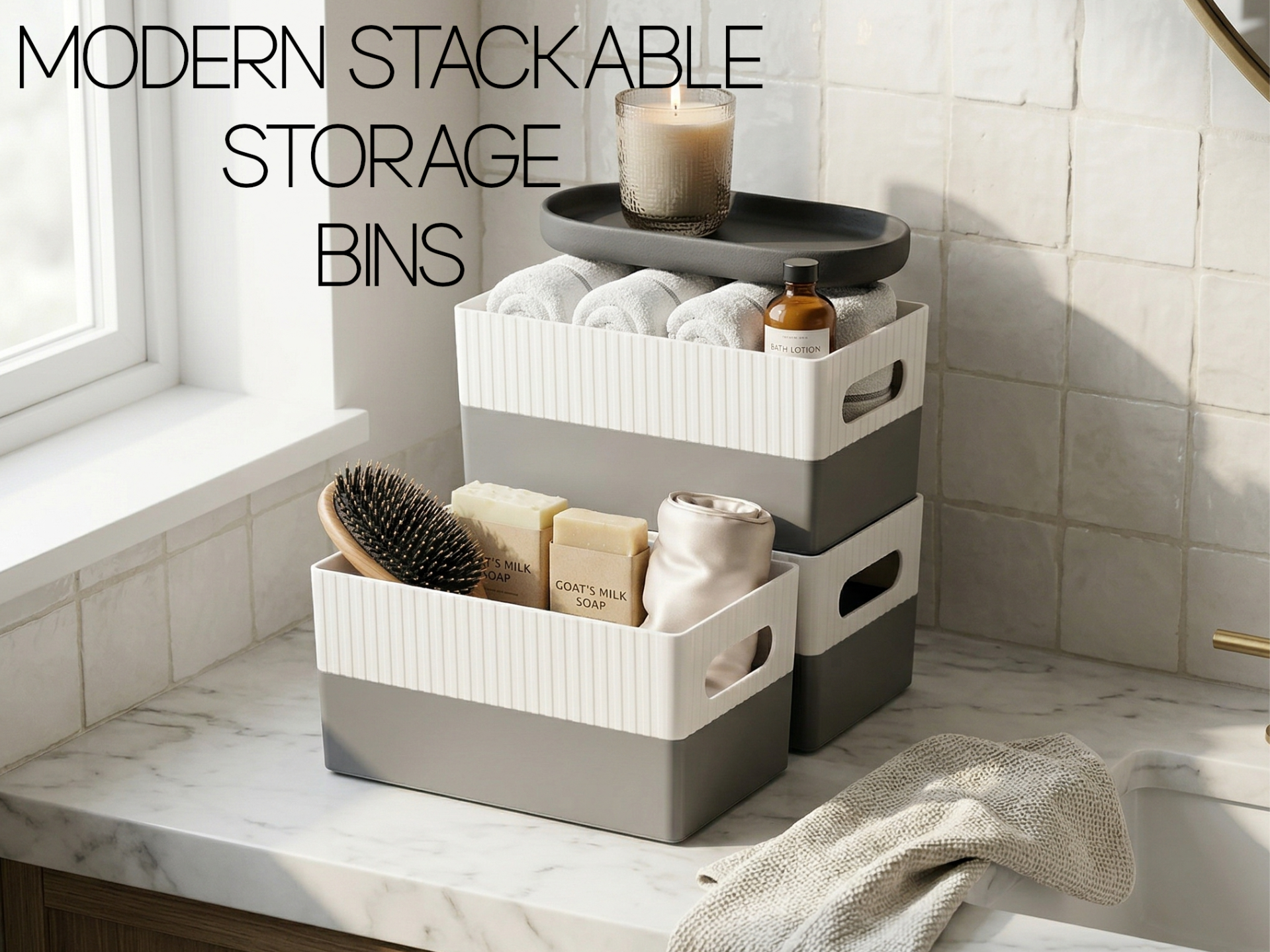 Modern & Stylish Stackable Storage Bins - Modular