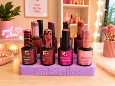 PinkGellac UV Gel Display – 12 Slots