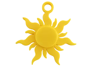 Rapunzel Sun Keychain