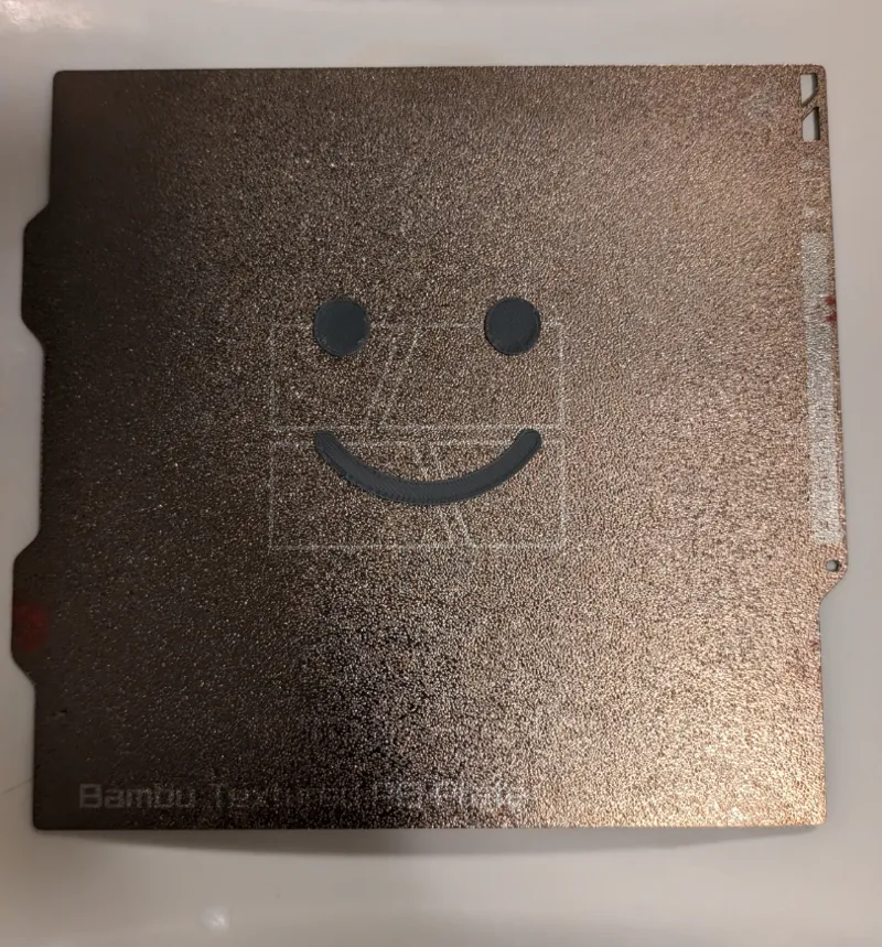 Build Plate Smiley Face