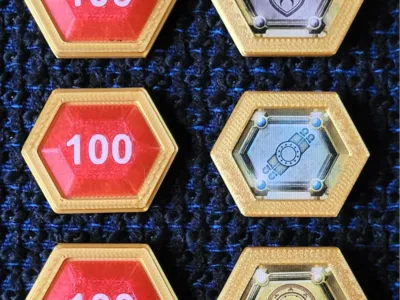 Token protector for 100-point tokens for Lords Of Waterdeep