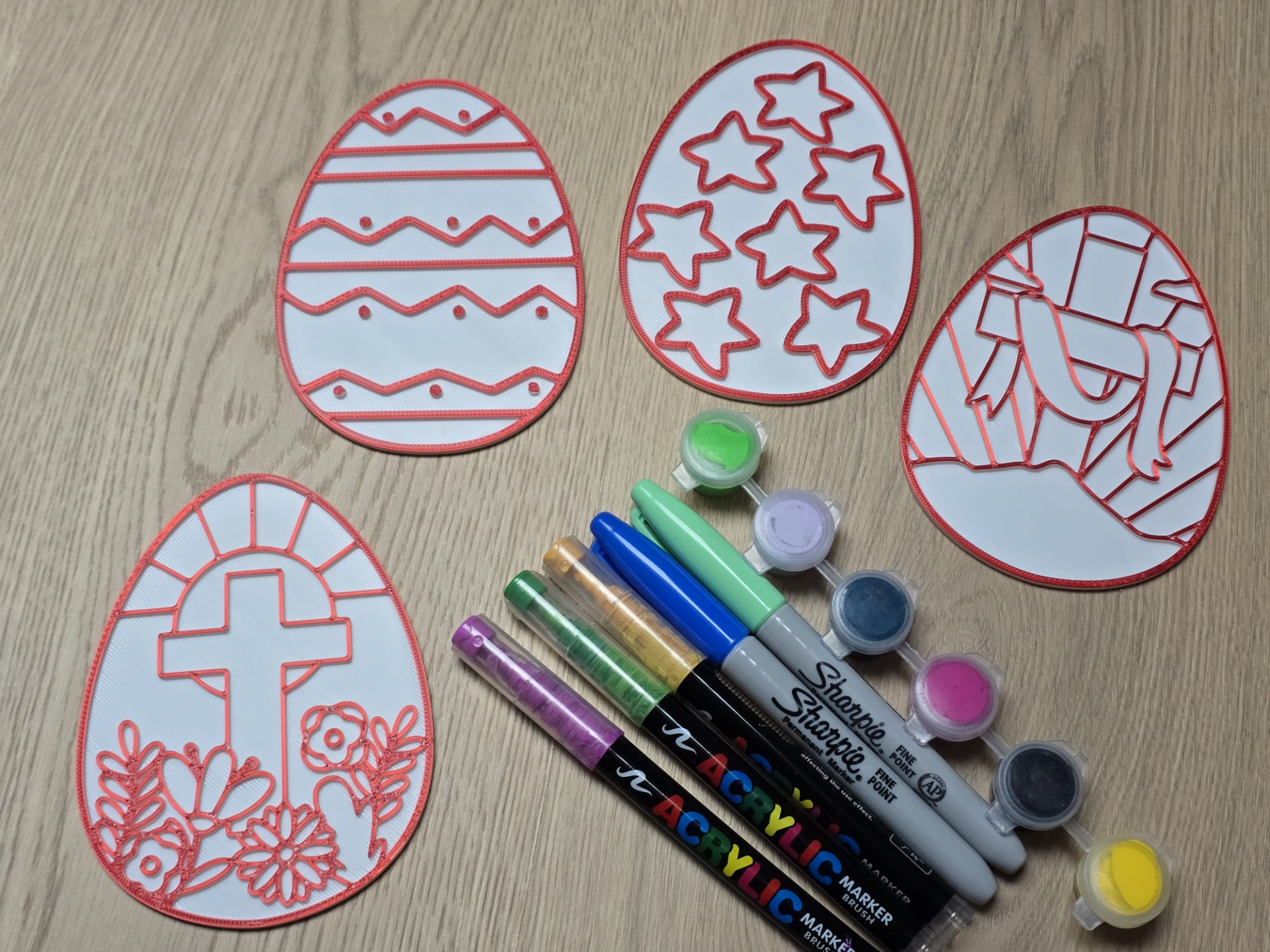 Easter Eggs Coloring Ostern Set 1