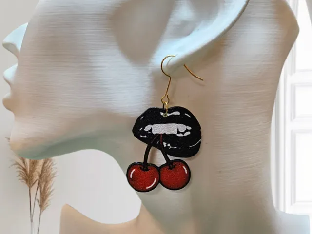 boucle d oreille bouche cerise