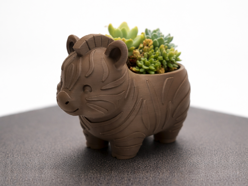 Zebra Pflanztopf "Streifenhuf" im Mini Look