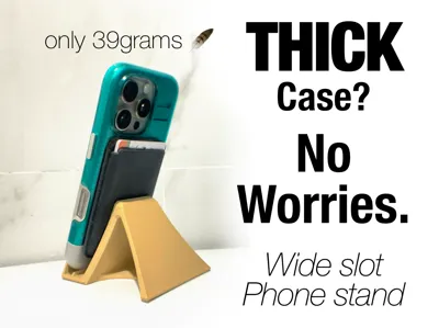 Wide-Slot Phone Stand for Bulky Cases