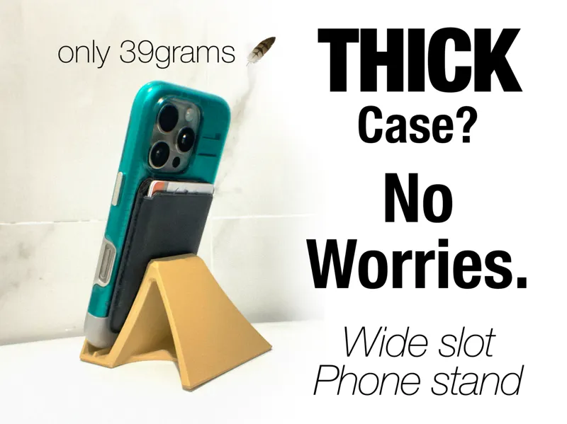 Wide-Slot Phone Stand for Bulky Cases