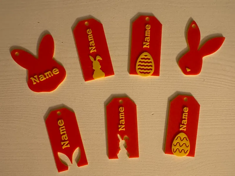 Customizable Easter Name Tags 