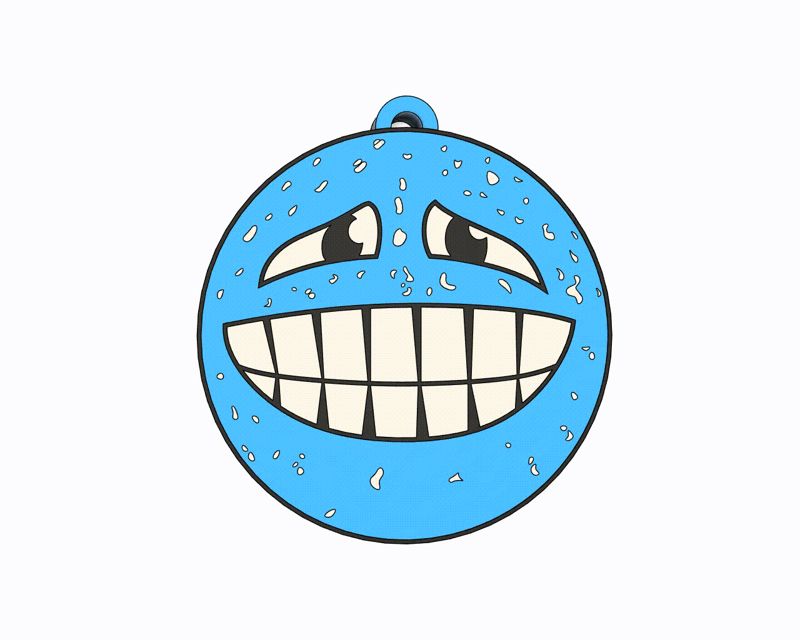 Blue Emoji - Ihıhıhı Keychain, Earring, Bagcharm