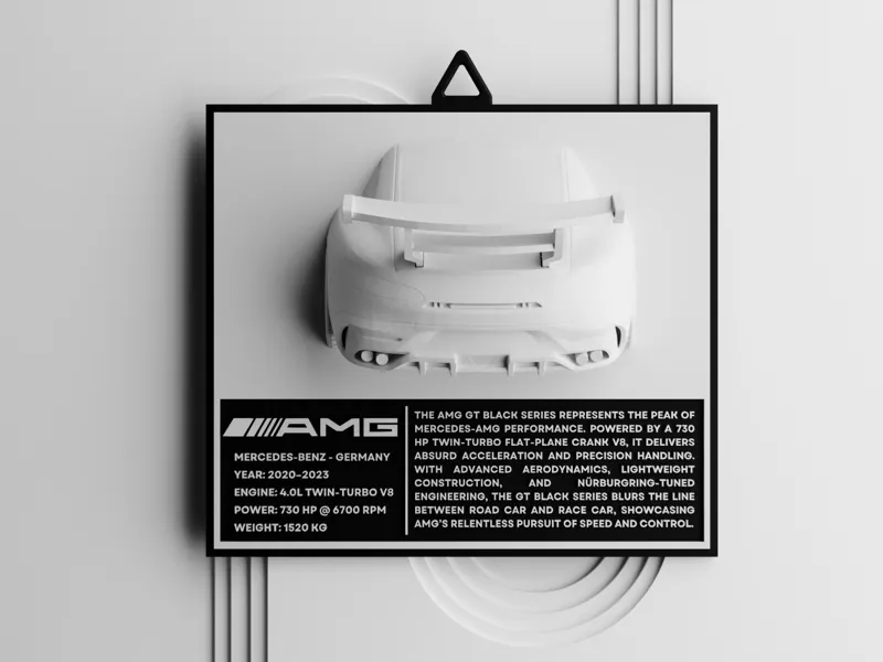 Mercedes GT Black Series Car Wall Art