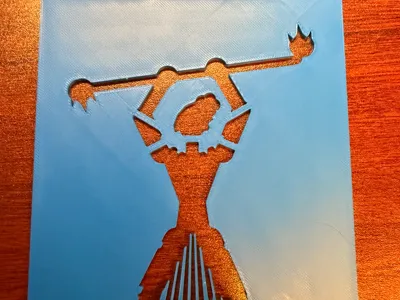Luau fire dance stencil